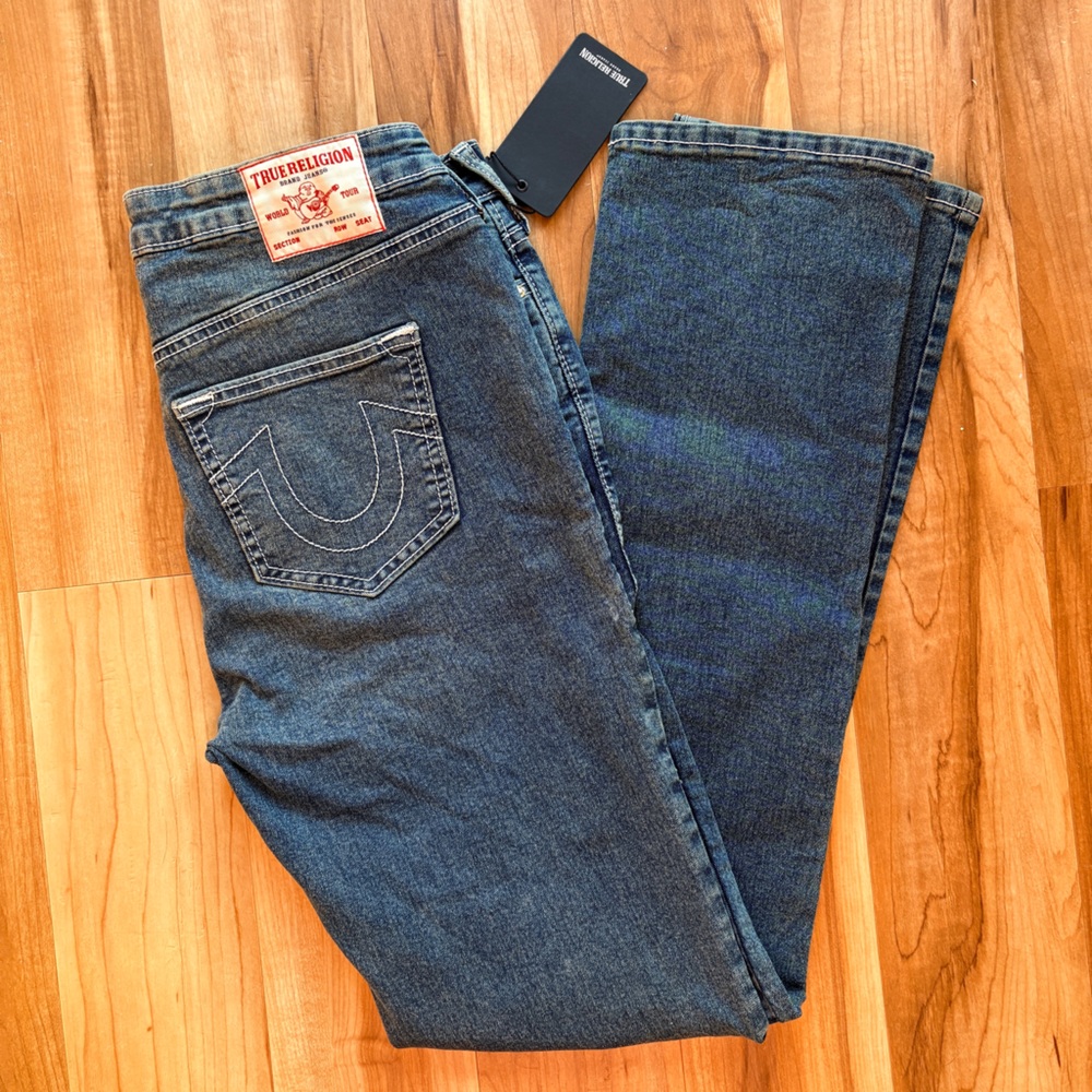 True Religion Billie Mid Rise Straight Jeans 32
